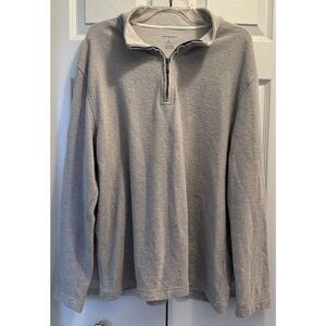 Van Heusen Mens Classic Fit Grey Quarter Zip Sweater Size XL